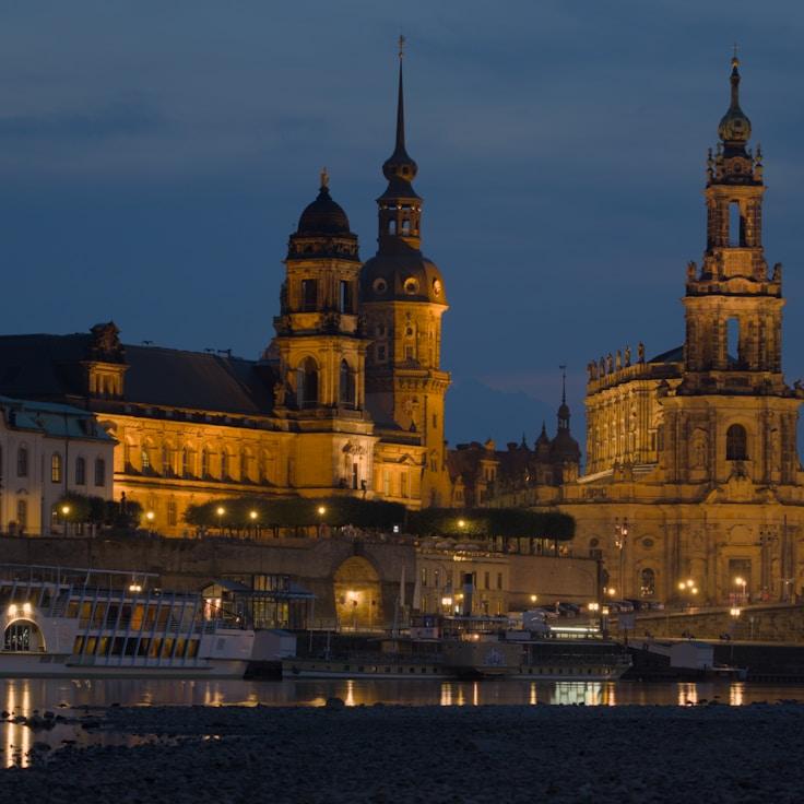 Entertainment zone at night in United Kingdom